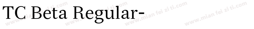 TC Beta Regular字体转换